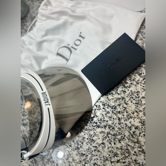Dior Club 1 Logo Sun Visor -White,Metallic Black - Picture 1 of 5